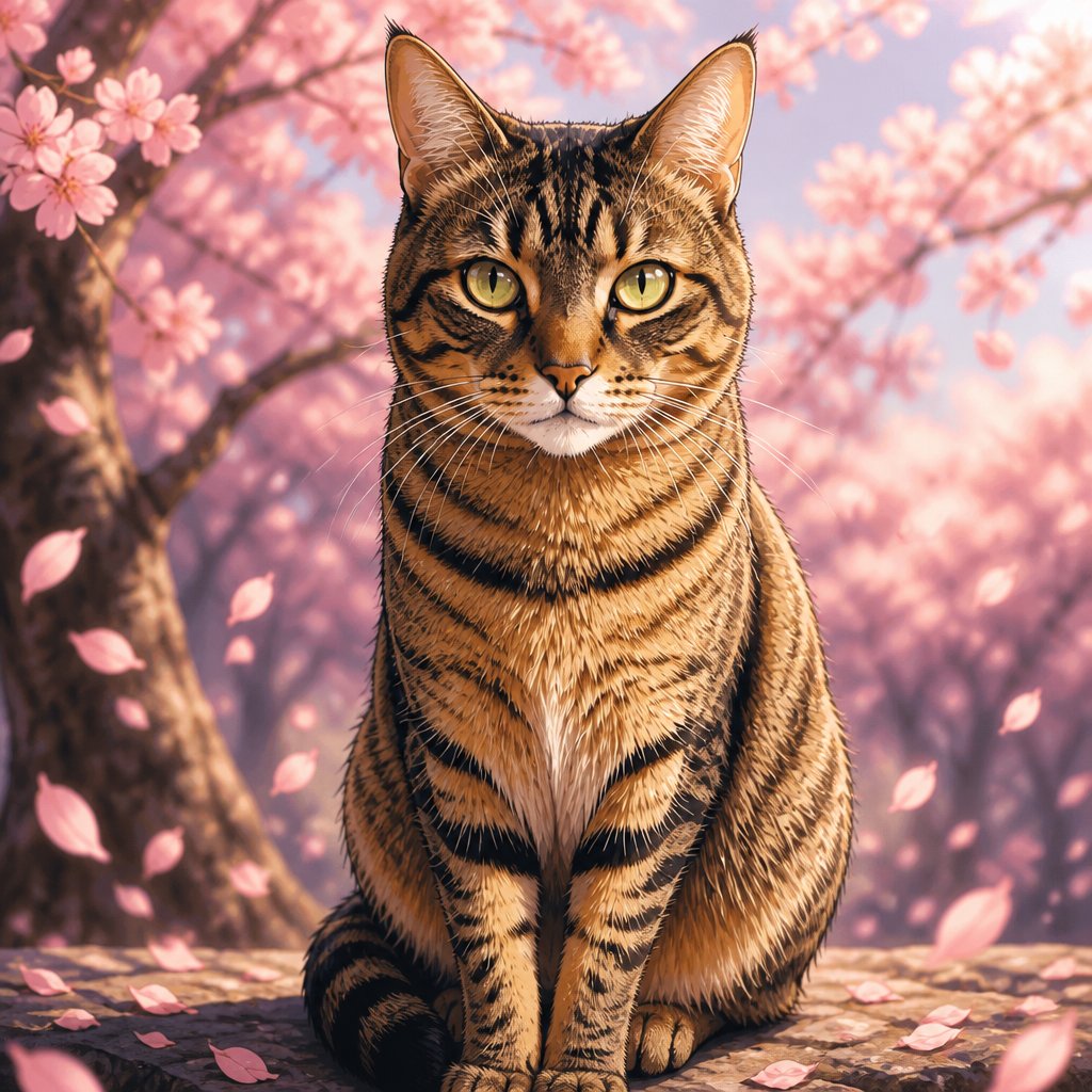 The same cat as a Manga portrait made by Petary
